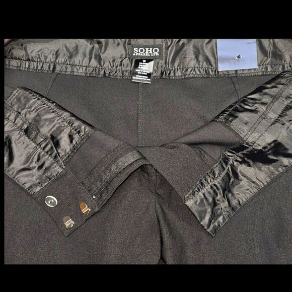 SOHO APPAREL LTD NEW YORK Plus size Women's Low Rise Black Cropped Slacks S: 16 - Picture 14 of 16